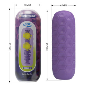 Фиолетовый мастурбатор Venus-X Twin balls