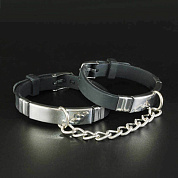 
Черные силиконовые наручники с серебристой цепочкой фото в интим магазине Love Boat