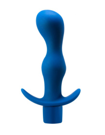 Синяя анальная вибропробка Derby - 13,5 см. фото в интим магазине Love Boat