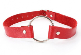 
Красный кожаный кляп с кольцом фото в интим магазине Love Boat