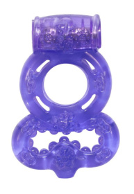 Фиолетовое эрекционное кольцо Rings Treadle с подхватом фото в интим магазине Love Boat