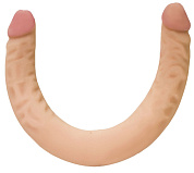 Двусторонний фаллоимитатор телесного цвета - 42,6 см. фото в интим магазине Love Boat