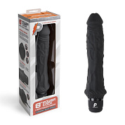 Черный вибратор-реалистик 8  Girthy Realistic Vibrator - 24,5 см. фото в интим магазине Love Boat