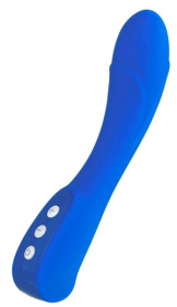 Нереалистичный синий вибратор BLURY - 18,5 см. фото в секс шопе Love Boat