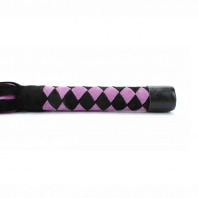 Черно-фиолетовая плеть из замши - 60 см.