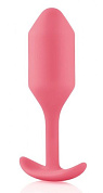Розовая пробка для ношения B-vibe Snug Plug 2 - 11,4 см. фото в интим магазине Love Boat