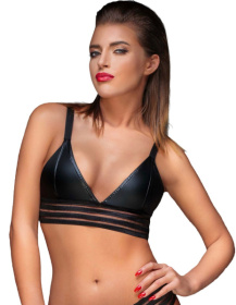 Бюстгальтер на эластичной ленте Powerwetlook bralette with elastic tape фото в интим магазине Love Boat