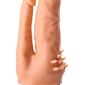 Анально-вагинальный вибромассажёр с шипами для массажа клитора - 17 см.