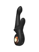 Черный вибратор-кролик Mystery - 22,5 см. фото в интим магазине Love Boat