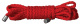 Красная веревка для бондажа Kinbaku Mini - 1,5 м.