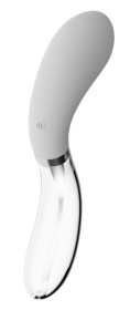 Двусторонний вибратор Curve LED - 20,5 см. фото в интим магазине Love Boat