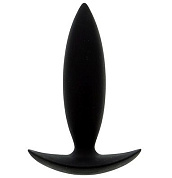 Чёрная мини-пробка для анальной стимуляции BOOTYFUL ANAL PLUG XTRA SMALL BLACK - 9 см. фото в интим магазине Love Boat