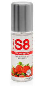 Смазка на водной основе S8 Flavored Lube со вкусом клубники - 125 мл. фото в интим магазине Love Boat