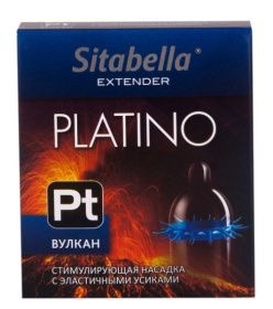 Стимулирующая насадка с усиками Platino  Вулкан  фото в интим магазине Love Boat