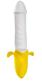 Мощный пульсатор в форме банана Banana Pulsator - 19,5 см. фото в интим магазине Love Boat