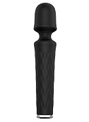 Чёрный перезаряжаемый жезловый вибратор JOYRUSH MASSAGER фото в интим магазине Love Boat