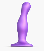 Фиолетовая насадка Strap-On-Me Dildo Plug Curvy size M фото в интим магазине Love Boat
