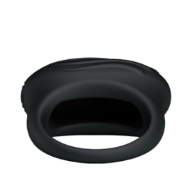 Черное вибрирующее эрекционное кольцо Bertram