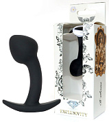 Черная анальная втулка Curved - 7,5 см. фото в интим магазине Love Boat