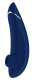 Синий бесконтактный клиторальный стимулятор Womanizer Premium