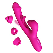 Розовый вибратор-кролик G Spot Ultra - 26,5 см. фото в интим магазине Love Boat