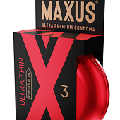 Ультратонкие презервативы в железном кейсе MAXUS Ultra Thin - 3 шт.