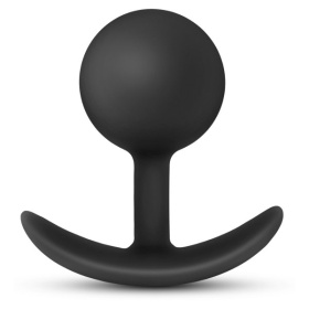 Черная анальная пробка Silicone Vibra Plug - 8,9 см. фото в интим магазине Love Boat