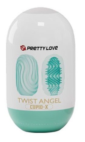 Бирюзовый мастурбатор-яйцо Twist Angel фото в интим магазине Love Boat