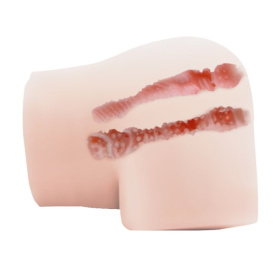 Телесный мастурбатор-вагина Flower Baby с вибрацией