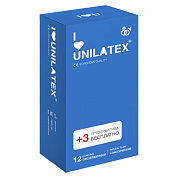 Классические презервативы Unilatex Natural Plain - 12 шт. + 3 шт. в подарок фото в интим магазине Love Boat