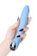 Голубой силиконовый вибратор с электростимуляцией TESLA G-POINT - 21 см.
