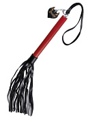 
Черно-красная кожаная плеть - 50 см. фото в интим магазине Love Boat