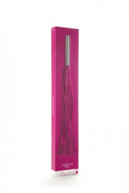 Розовая плётка Leather Whip Metal Long - 49,5 см.