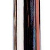 Серебристый гладкий вибромассажер Gopaldas - 17 см.