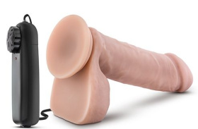Телесный вибратор THE GOALIE 8INCH DILDO  - 20,3 см. фото в интим магазине Love Boat