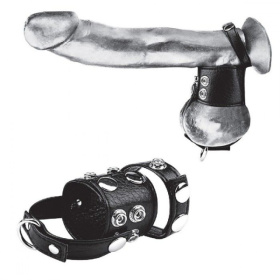 
Утяжка на пенис и мошонку Cock Ring With 1.5  Ball Stretcher And Optional Weight Ring фото в интим магазине Love Boat