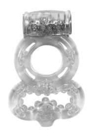 Прозрачное эрекционное кольцо Rings Treadle с подхватом фото в интим магазине Love Boat