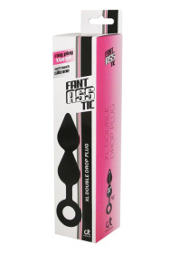 Черный анальный стимулятор XL Double Drop Plug - 20 см.