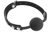 
Черный силиконовый кляп-шарик на ремешках фото в интим магазине Love Boat
