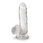 Прозрачный фаллоимитатор на присоске - 15 см. фото в интим магазине Love Boat