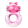 Розовое эрекционное виброкольцо на пенис Pink Bear фото в интим магазине Love Boat