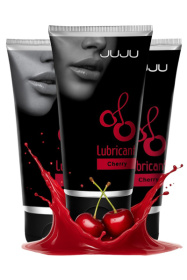 Набор из 3 съедобных лубрикантов JUJU со вкусом вишни фото в интим магазине Love Boat