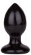 Черный анальный плаг Glide M - 10 см.