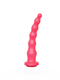 Розовый гелевый анальный стимулятор - 20 см.