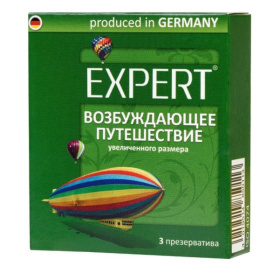 Презервативы Expert  Возбуждающее путешествие  увеличенного размера - 3 шт. фото в интим магазине Love Boat