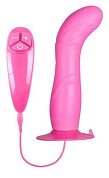 Розовый вибратор для G-точки BUNNY ICY - 18 см. фото в секс шопе Love Boat