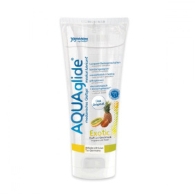 Гель-лубрикант на водной основе AQUAglide с ароматом экзотических фруктов - 100 мл. фото в интим магазине Love Boat