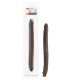 Коричневый двусторонний фаллоимитатор Chocolate 16-Inch Long Dildo - 41,5 см.