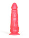 Розовый гелевый дилдо на присоске - 20 см.