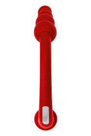 Красный двусторонний вибратор - 35 см.